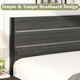 thumbnail image 7 of Lifezone Queen Bed Frame with Rustic Vintage Wood Headboard and Footboard,Metal Support,Grey, 7 of 7
