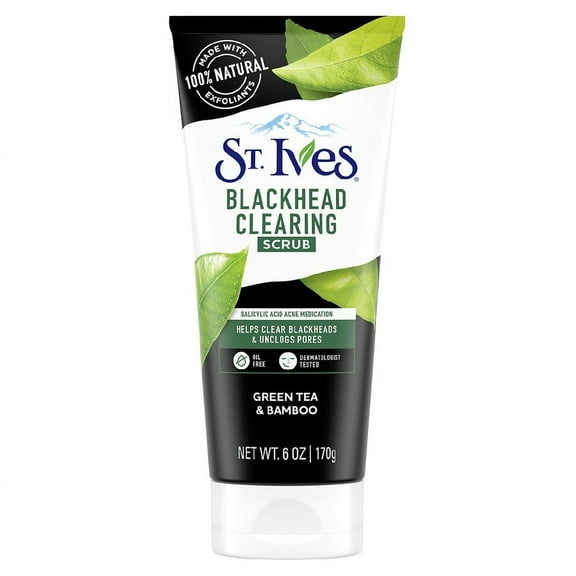 St. Ives Blackhead Clearing Face Scrub Green Tea & Bamboo 6.0 oz Pack of 3