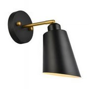 5 in. Halycon Wall Sconce, Black & Brass