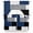 Blue Gray Black, variant on Orange Grey Geometric Swag Valances for Windows, Modern Black White Abstract Art Kitchen Valance Rod Pocket Window Treatment, Bathroom Swag Curtain Panel for Living Room, 56 x 36 inch