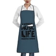 thumbnail image 2 of Without Music Life Would Be A Mistake Apron, Inspirational Gifts for Men Women, Funny Apron, Chef Bib with Pockets, Waterproof Work Apron for BBQ Kitchen Crafting Gardening, 2 of 9