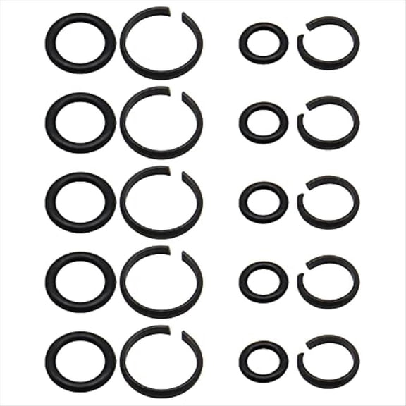 TOP! 10 Sets of 1/2 Inch & 3/8 Impact Wrench Retainer Rings with O-Ring,Compatible Electric Wrench/Pneumatic