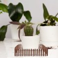 thumbnail image 1 of FONDOTIN 1Set Mini Fence For Garden Decor Brown 9.0x2.0x0.1in Wooden Realistic Design, 1 of 5
