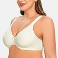 thumbnail image 5 of MELENECA Women's Minimizer Seamless Unlined Comfortable Plus Size Underwire Bra Off White 42D, 5 of 6