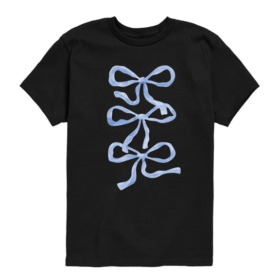Instant Message - Blue Bows Short Sleeve Graphic T-Shirt