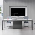 thumbnail image 3 of Free Shipping Long Office Desk Conference Floor Designer Minimalist Computer Desks Study White Mesa Escritorio Modern Furniture My Lux Decor Round, 3 of 17