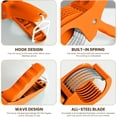 thumbnail image 3 of Cortr de plátano, cortr de perritos calientes, cortr de plátano eficiente y seguro para rebanadas uniformes, gadget de cocina (naranja), 3 of 3