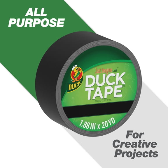 Color Duck Tape Brand Duct Tape, 1.88 in. x 20 yd., Black