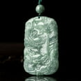 thumbnail image 2 of Natural A Grade Jade Dragon Brand Zodiac Dragon Jade Pendant with Chain Ice Pend, 2 of 23