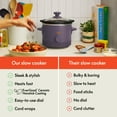 thumbnail image 7 of bella 1.5 Qt Manual Slow Cooker with 3 Heat Settings, Ceramic Nonstick Coating, Dishwasher Safe Pot & Tempered Glass Lid, Plum, 7 of 7