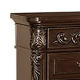 thumbnail image 5 of Maykoosh Modern Minimalism 30" 3-Drawer Engraved Wooden Nightstand - Brown Finish, Stylish Storage Solution for Bedroom Essentials and Decor!, 5 of 5