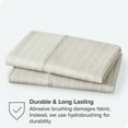 thumbnail image 4 of Bare Home Pillowcase Set - Premium 1800 Collection - Double Brushed - Ultra Soft - King Size, Pinstripe - Stone/White, 2 Count, 4 of 7