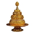 thumbnail image 3 of Budista tibetano que ofrece plato de Mandala, decoración artesanal propicia, estatua decorativa, esculturas religiosas para sala de estar, 3 of 9