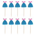 thumbnail image 2 of 10 dulce forma de princesa pastel de bodas Cupcake Topper Selecciones de comida Decoración de de cumpleaños Azul2 Colcomx Topper de la torta de boda, 2 of 8