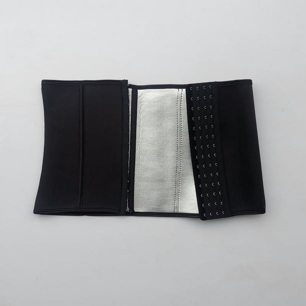 Cinturón abdominal sudoroso con hebilla de cuatro botones de iones de plata Cinturón de plástico para yoga, protección de cintura para correr y fitness Protector contra el sudor