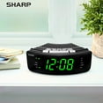 thumbnail image 3 of SHARP AM/FM Radio Digital Alarm Clock Wake to Music Dual Alarm Large 1.2” Green LED Display, 3 of 5