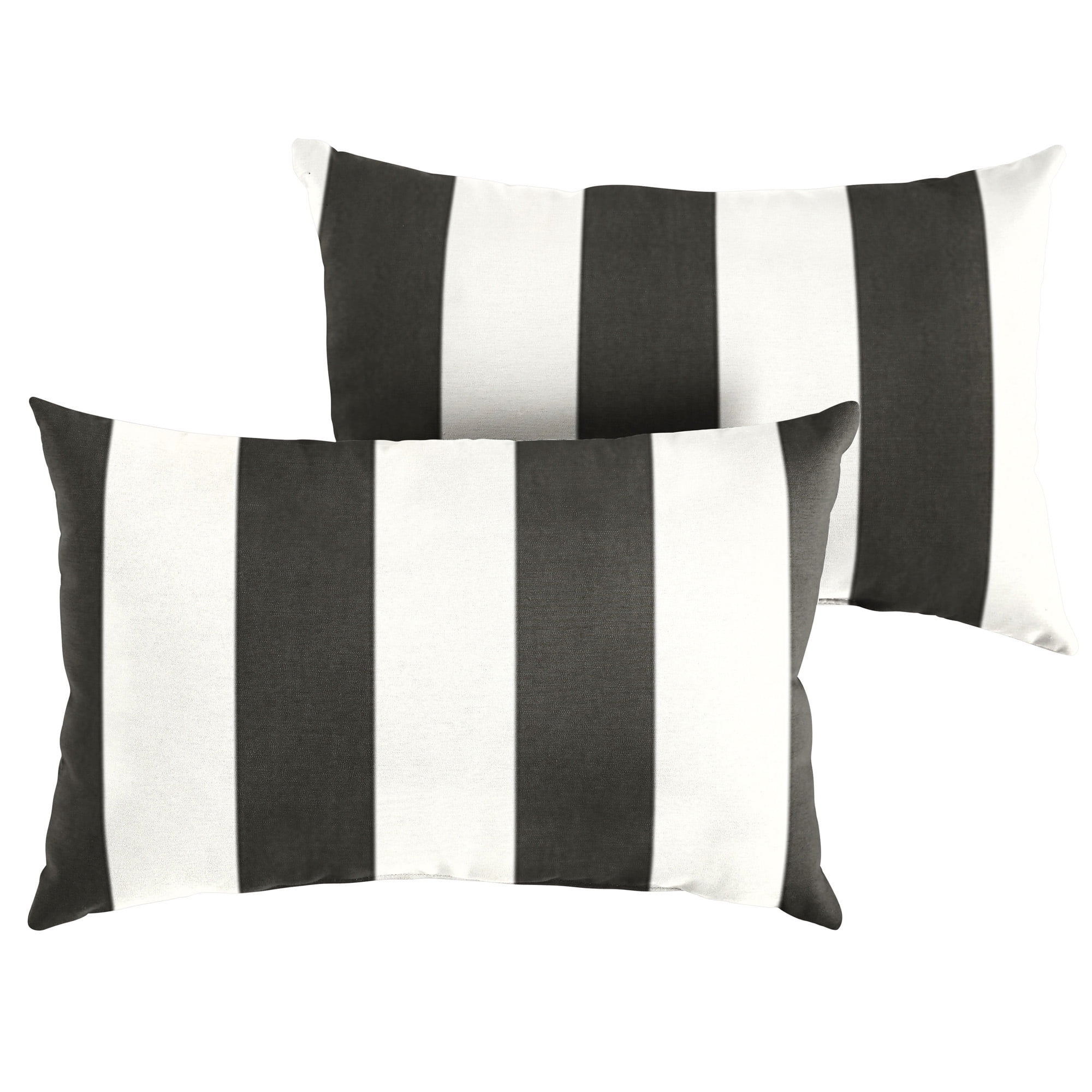 Set of 4~Outdoor Black and White Stripe & Bohemian Elephant Lumbar Throw Pillows 