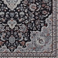 thumbnail image 5 of Contemporary Home Living 5' x 7' Traditional Medallion Rectangular Area Throw Rug - Black and Cream, 5 of 7