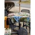 thumbnail image 4 of Outdoor Tablecloth with Umbrella Hole and Zipper, Spring Daisy Square Table Cloth 54x54 Inch Waterproof Tablecloth, Flowers Farmhouse Leaves Floral Pots Countryside Picnic Table Cover for Patio, 4 of 7