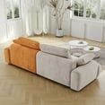 thumbnail image 6 of Modern Loveseat Sofa, Luxury 86.6″ Large Size 2 Seater Couch, Comfy Sectional Cloud Sofa Couches Upholstered Couch for Living Room Bedroom Apartment, Beige and Yellow, 6 of 8