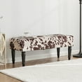 thumbnail image 5 of Adeco  Cow Print Fabric Rectangular Bench Ottoman Dairy cattle Dairy cattle, 5 of 5