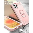 thumbnail image 5 of iPhone 12 Pro Case, iPhone 12 Case, Dteck 2 in 1 Hybrid Rugged Shockproof Case with Ring Holder Kickstand Silicone Cover for iPhone 12 / 12 Pro 6.1-inch,Rosegold, 5 of 7