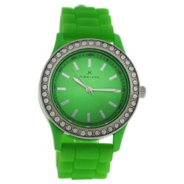 2033L-GBLG Gold/Black Leather Strap Watch by Kim & Jade for