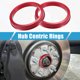 thumbnail image 2 of Car Hub Centric Rings OD 67.1mm to ID 57.1mm Hub Centric Rings Wheel Bore Center Spacer Aluminum Alloy Red (Set of 4), 2 of 7