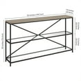thumbnail image 6 of Evelyn&Zoe Fionn 55" Wide Rectangular Console Table, Blackened Bronze/Antiqued Gray Oak, 6 of 8