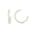 thumbnail image 2 of Time and Tru Mother-of-Pearl Stone Hoop Earring, 1 Pair, 2 of 4