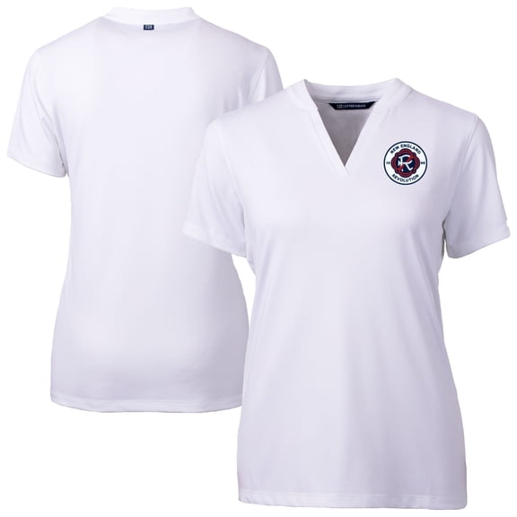 Women's-Cutter & Buck White New England Revolution Forge Heather Stretch Blade Top
