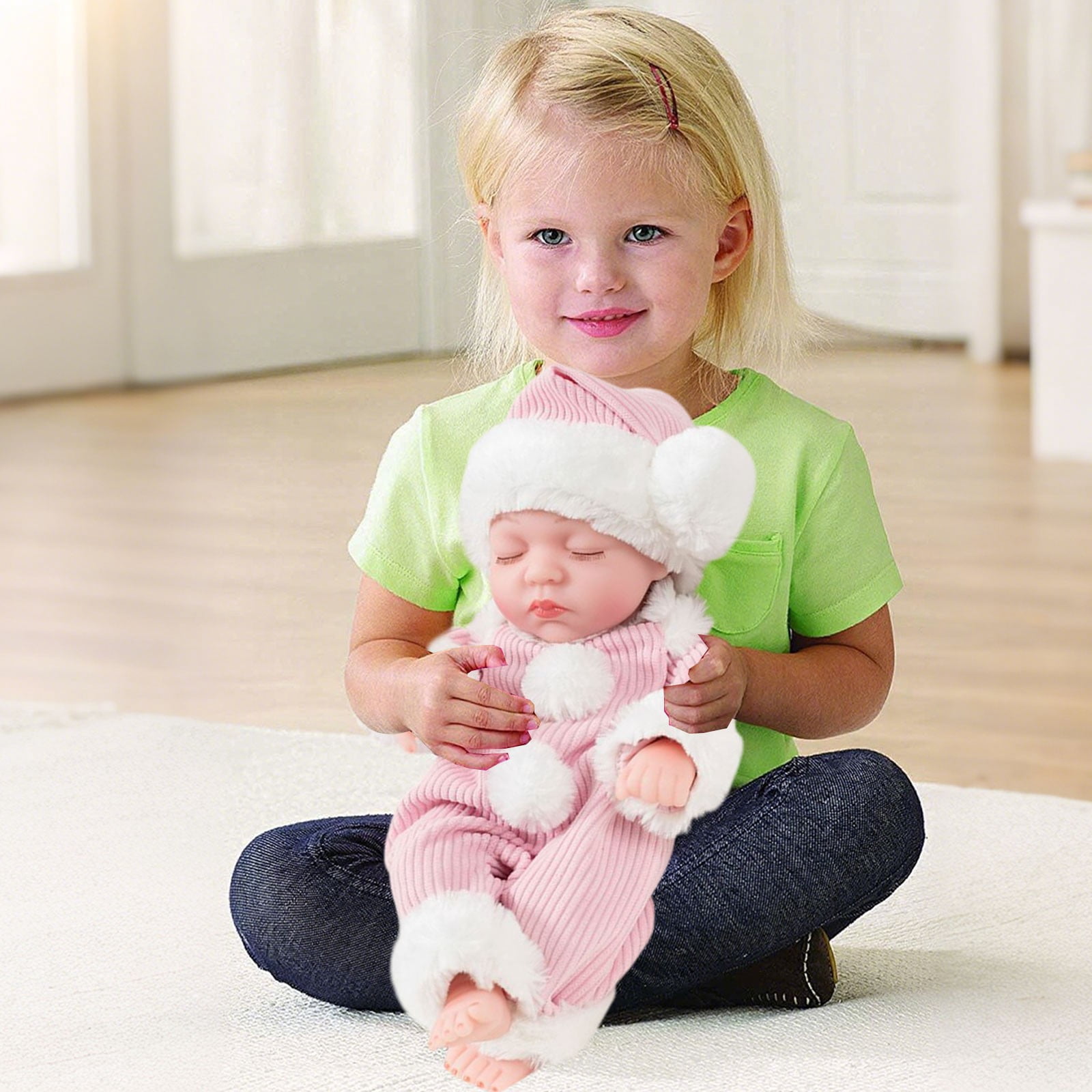 SPOORYYO Reborn Vinyl Companion Doll Soothing Plush Playmate for Home Decor and Emotional Comfort Brings Joy and Lasting Friendship