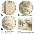 thumbnail image 3 of Designart "Vintage Tranquil Minimalist Tropical Palms I" Palms & Palm Trees Floater Framed Canvas Prints, 3 of 5
