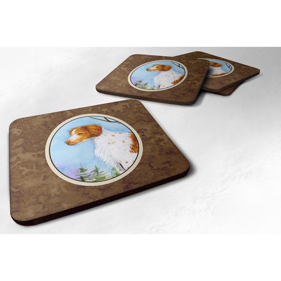Carolines Treasures SS8663FC Setter Foam Coaster Set of 4 3 1/2 x 3 1/2 multicolor