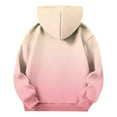 thumbnail image 4 of NAISIBABY Girls Sweatshirt with Hooded 12T, Fashion Gradient Fall Winter Tops Long Sleeve Kids Pullover Fleece Hoodie Pink, 4 of 9