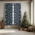 thumbnail image 4 of Cortinas Transparentes de Cenefa Navideñas para Sala de Estar y Recámara, Cortinas con Estampado de Lámina Azul Nieve, Decoraciones de Cortinas Navideñas para Ventana, Juego, 4 of 4