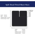 thumbnail image 2 of 600-Thread-Count 100% Egyptian Cotton Sheet Set Split Head King (36" Split)Size Fits 9-12 Inches Deep Pocket ( Stripe, Midnight Black ), 2 of 5