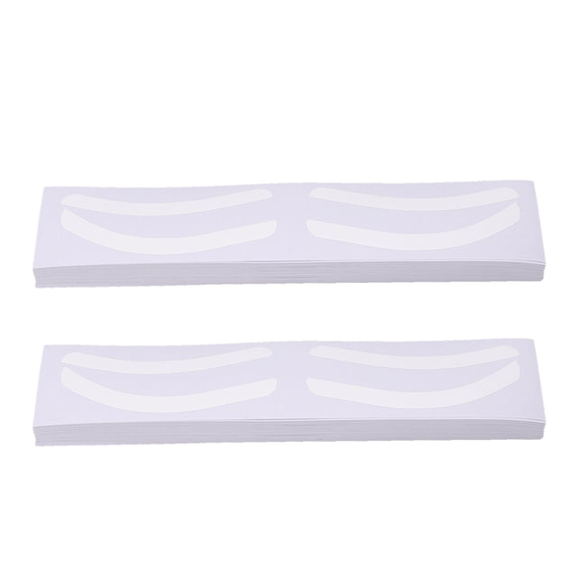 Plantilla para Cejas, 100 Hojas, 6,3 x 1,3 Pulgadas, Papel, Kit de Plantillas para Cejas, Autoadhesivas, Fáciles de Usar, desechables, Seguras, Para Teñir y Maquilar