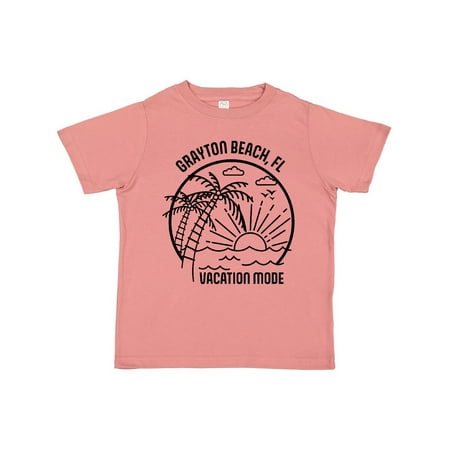 

Inktastic Summer Vacation Mode Grayton Beach Florida Gift Toddler Boy or Toddler Girl T-Shirt