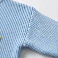 thumbnail image 6 of NAISIBABY Boys Girls Sweater, Letter Embroidery Classic Long Sleeve Crewneck Fall Knit Pullover Tops Blue 5T, 6 of 7