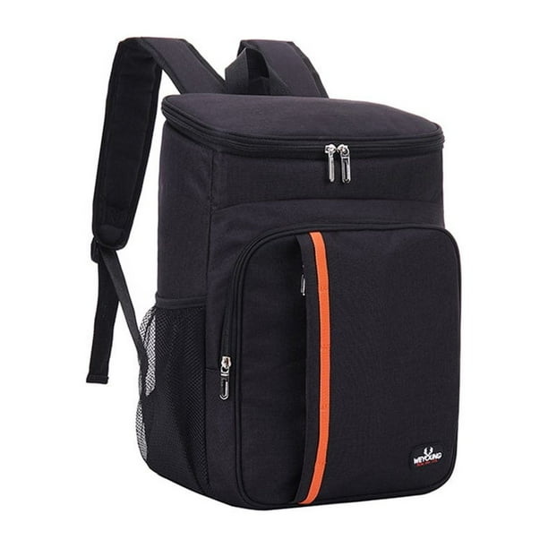 Yuarrent Mochila térmica WEYOUNG de 18L, mochila impermeable para exteriores con aislamiento, bolsa térmica para el almuerzo, bolsa de tela Kits de desorden para acampar Negro