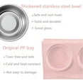 thumbnail image 3 of Juego de cuencos para mascotas, cuenco alimentador para perros y mascotas, cuenco doble con inclinación de 15°, cuenco doble elevado para comida para perros pequeños y gatos (rosa), 3 of 5