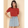 thumbnail image 3 of AllegK Top Floral Informal De ManCorFruncido PaMujer rojo XL, 3 of 6