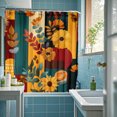 thumbnail image 5 of TIELUTT Fabric Shower Curtain Liner with Botanical Shower Curtains for Bathroom Shower Curtains for Bathroom Window Fabric Shower Curtains for Bathroom Basketball Shower Curtain And Rug Bathroom Curta, 5 of 5