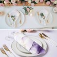 thumbnail image 2 of Marble Purple Cloth Napkins, Gold White Modern Gradient Ocean Ripple Washable and Reusable Dinner Napkins Set of 6, Table Napkin for Kitchen Party Birthday Wedding Hotel Housewarming 20"x20", 2 of 8