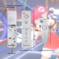 thumbnail image 3 of Mando a distancia y Nunchuk para Wii, mando a distancia Plus para Wii con Motion Plus y Nunchuck, mando a distancia Joystick para Wii Control remoto de juegos con funda de silicona blanca oso de fresa Juguete, 3 of 4