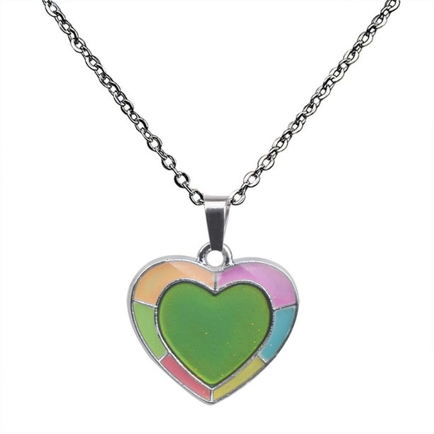 Heart shaped outlet mood necklace