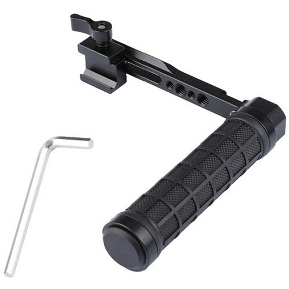 CAMVATE L-Type Side Handle with NATO Clamp, Rubber Grip