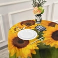 thumbnail image 6 of Coolnut Sunflower Round Tablecloth, Washable Oil Proof Table Cover for Kitchen Holiday Party Wedding Picnic Decoration, 6 of 7