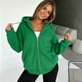 thumbnail image 6 of longantii Zip Up Hoodie For Women 2026 Y2k Lightweight Jacket wih Pockets | Women Casual Hoodies Lightweight Fall Winter Jackets Long Sleeve Full Zip Sweatshirt with Hood Green XXL, 6 of 6